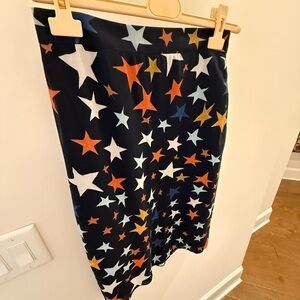 Hutch Starry Night Pencil Skirt - Navy and Multicolor